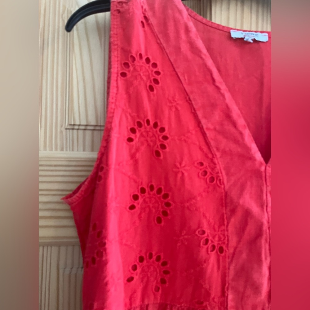 Rosemarine Red Linen Embroidered Women’s Dress Size‎ L - Picture 3 of 16